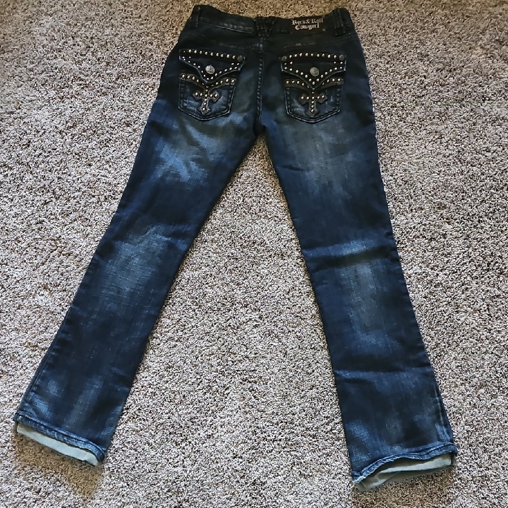 Rock & Roll Cowgirl Blue Straight Leg Jeans
